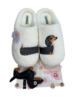 Moodpop Dachshund Wiener Dog Memory Foam Slippers Keychain L 9/10